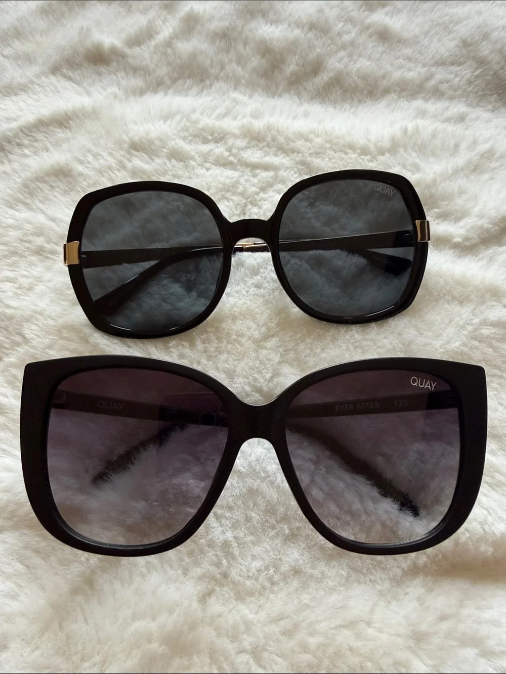 Quay Australia Black Oversized and Square Sunglasses Set